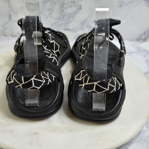 Chaco Z/Volv Sandals Women 7 Penrose Black Geometric Hiking Adjustable Gorpcore - Picture 6 of 9